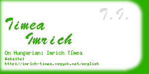 timea imrich business card