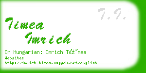 timea imrich business card